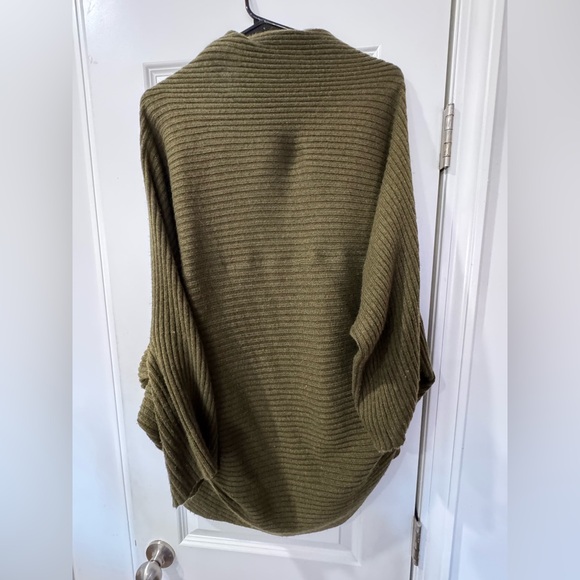 Zara Women’s Cozy Olive Ribbed Open Sweater/Cardigan M - Picture 4 of 4